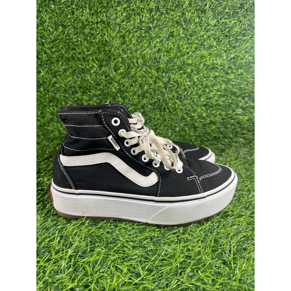 Vans SK8-Hi Stacked Black White Platform Sneakers Shoes Women's 9.5 Men's 8